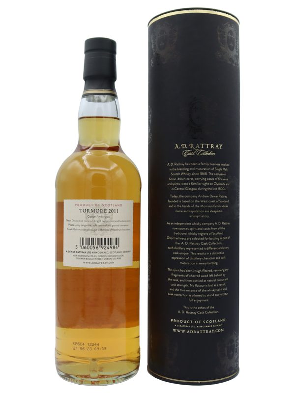 Tormore 12 Jahre - Vintage 2011 - Bourbon Barrel - A.D. Rattray - Individual Cask Release - Single Malt Scotch Whisky