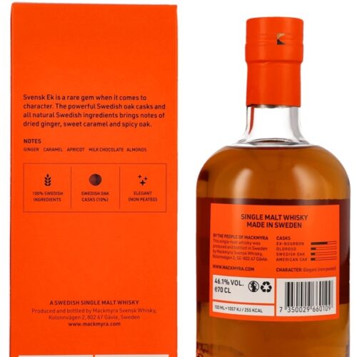 Mackmyra Svensk Ek - Finished in Swedish Oak - Swedish Single Malt Whisky - neue Ausstattung R Mackmyra Svensk Ek - Finished in Swedish Oak - Swedish Single Malt Whisky - neue Ausstattung
