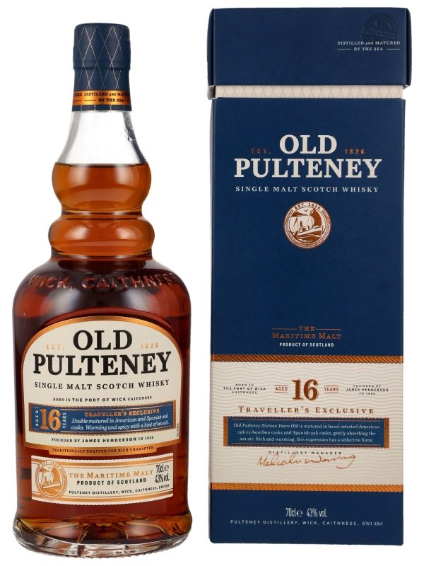 Old Pulteney 16 Jahre - Traveller´s Exclusive - American and Spanish Oak Casks - 43,0% Vol. - Highland Single Malt Scotch Whisky