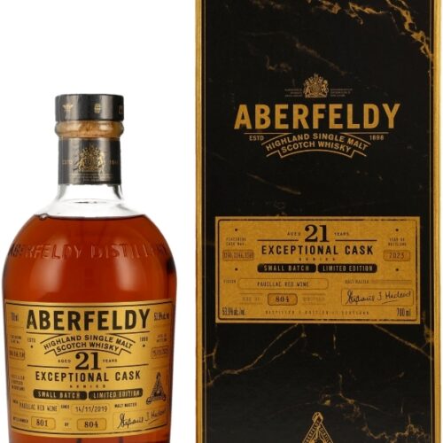 Aberfeldy 21 Jahre - Pauillac Red Wine Cask Finish - Cask No. 3140, 3144, 3146 - Exceptional Cask Series - Limited Release - Single Malt Scotch Whisky