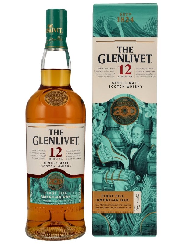Glenlivet 12 Jahre - First Fill American Oak - 200 Years Anniversary Edition - Speyside Single Malt Scotch Whisky