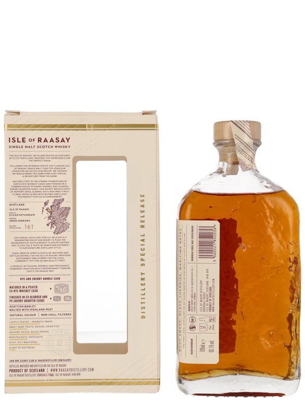 Isle of Raasay - Rye and Sherry Double Cask - Cask #22/672 - Peated Single Malt Scotch Whisky