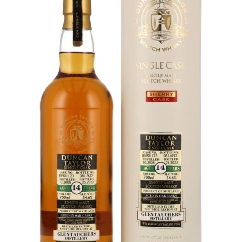 Glentauchers 14 Jahre - Vintage 2008 - Sherry Cask - Cask No. 85901123 - Duncan Taylor - Single Cask - Cask Strength - Speyside Single Malt Scotch Whisky