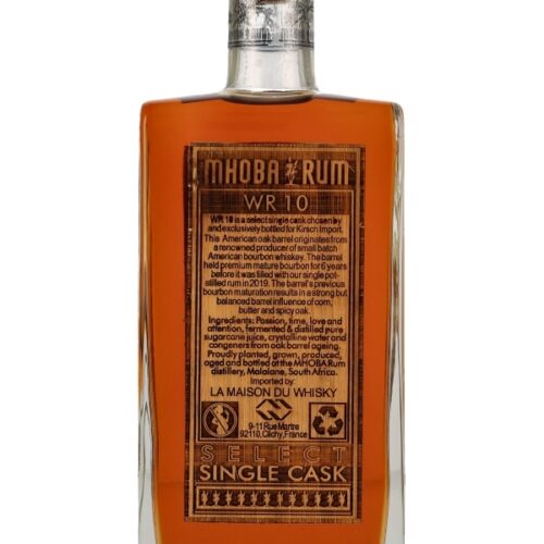 Mhoba - WR 10 - Woodford Bourbon Cask - Kirsch Import - Single Estate Sugarcane Rum R Mhoba - WR 10 - Woodford Bourbon Cask - Kirsch Import - Single Estate Sugarcane Rum