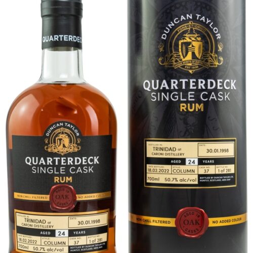 Duncan Taylor - Trinidad - 24 Jahre - Vintage 1998 - Cask #37 - Caroni Distillery - Quarterdeck Single Cask Rum