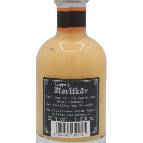 Lotta's Eierlikör mit Orange - 200 ml - Spirituosenmanufaktur Eggert R Lotta's Eierlikör mit Orange - 200 ml - Spirituosenmanufaktur Eggert