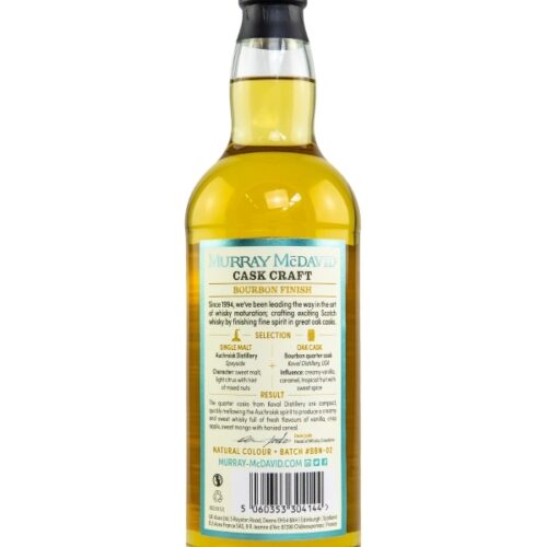 Auchroisk - Bourbon Finish - Batch #BBN-02 - Murray McDavid - Cask Craft - Speyside Single Malt Scotch Whisky R Auchroisk - Bourbon Finish - Batch #BBN-02 - Murray McDavid - Cask Craft - Speyside Single Malt Scotch Whisky
