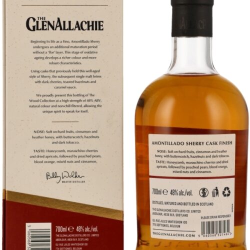 Glenallachie 9 Jahre - Amontillado Sherry Cask Finish - The Wood Collection - Limited Edition - Speyside Single Malt Scotch Whisky R Glenallachie 9 Jahre - Amontillado Sherry Cask Finish - The Wood Collection - Limited Edition - Speyside Single Malt Scotch Whisky
