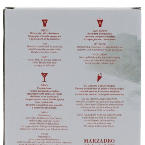 Marzadro - Bellabomba - incl. 2 Gläser - 200 ml - Italienischer Eierlikör