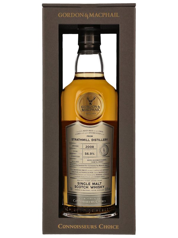 Strathmill 15 Jahre - Vintage 2008 - Refill Bourbon Barrel No. 804815 - Batch 23 106 - Gordon & McPhail Connoisseurs Choice 01 Strathmill 15 Jahre - Vintage 2008 - Refill Bourbon Barrel No. 804815 - Batch 23/106 - Gordon & MacPhail Connoisseurs Choice - Single Malt Scotch Whisky