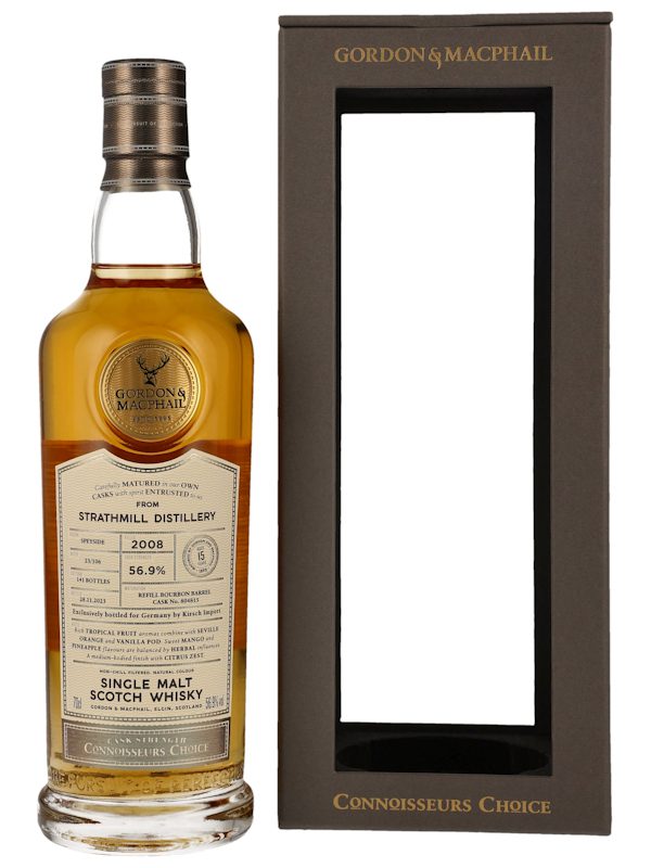 Strathmill 15 Jahre - Vintage 2008 - Refill Bourbon Barrel No. 804815 - Batch 23 106 - Gordon & McPhail Connoisseurs Choice Strathmill 15 Jahre - Vintage 2008 - Refill Bourbon Barrel No. 804815 - Batch 23/106 - Gordon & McPhail Connoisseurs Choice - Single Malt Scotch Whisky
