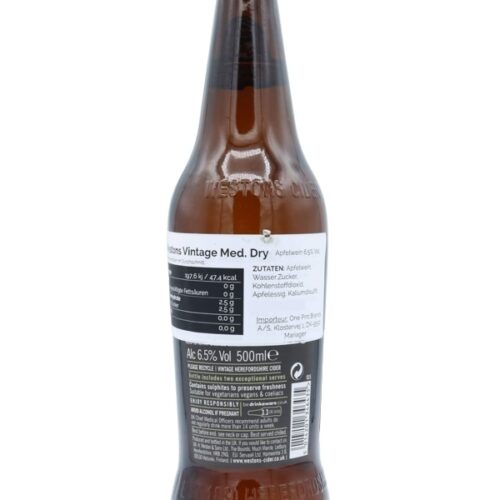 Westons Cider - Medium Dry Vintage - 6,5% - Apple Cider - 0,5l_R Westons Cider - Medium Dry Vintage - 6,5% - Apple Cider - 0,5l