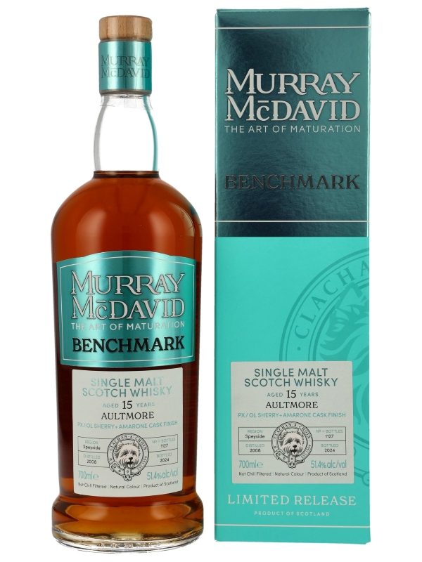 Aultmore 15 Jahre - Vintage 2008 - PX/Oloroso Sherry + Amarone Cask Finish - Murray McDavid - Benchmark - Limited Release - Single Malt Scotch Whisky
