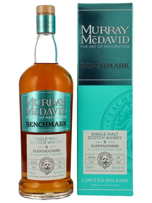 Glentauchers 9 Jahre - Vintage 2014 - St. Julien Wine Cask Finish - Murray McDavid - Benchmark - Limited Release - Single Malt Scotch Whisky Glentauchers 9 Jahre - Vintage 2014 - St. Julien Wine Cask Finish - Murray McDavid - Benchmark - Limited Release - Single Malt Scotch Whisky