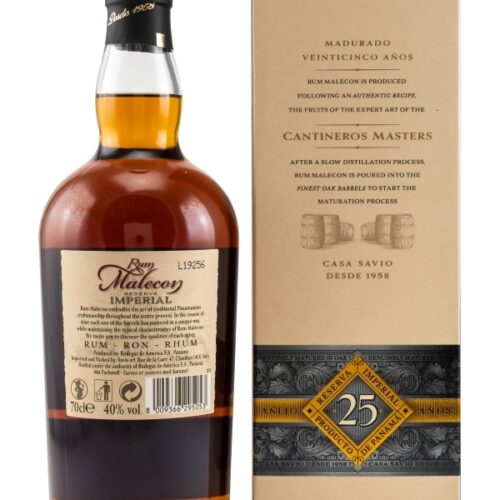 Malecon 25 Jahre - Reserva Imperial - Panama Rum R Malecon 25 Jahre - Reserva Imperial - Panama Rum