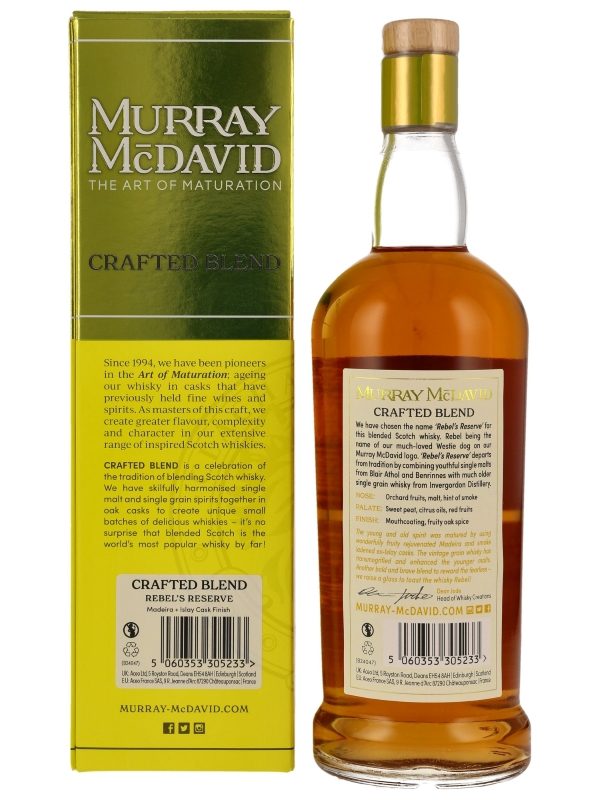 Rebel's Reserve - Madeira & Islay Cask Finish - Murray McDavid - Crafted Blend - Limited Release - Blended Scotch Whisky