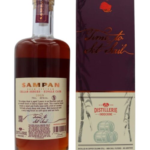 Sampan - Vintage 2019 - Ex-Bourbon Cerise-Cask - Cellar Series - Pure Sugar Cane Juice Vietnam Rhum R Sampan - Vintage 2019 - Ex-Bourbon Cerise-Cask - Cellar Series - Pure Sugar Cane Juice Vietnam Rhum