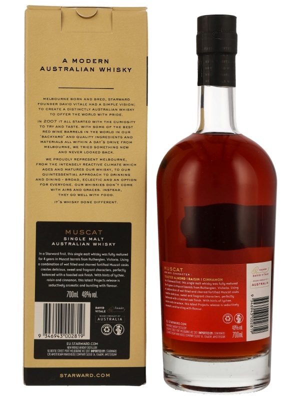 Starward Muscat 3 Jahre - Vintage 2019 - Fully Matured in Muscat Barrels - Single Malt Whisky Starward Muscat 3 Jahre - Vintage 2019 - Fully Matured in Muscat Barrels - Single Malt Whisky