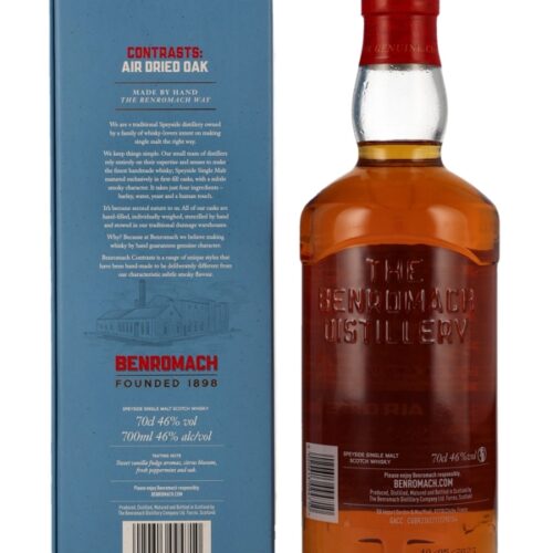 Benromach 10 Jahre - Vintage 2012 - Contrasts: Air Dried Oak - Virgin Oak Cask Matured - Speyside Single Malt Scotch Whisky