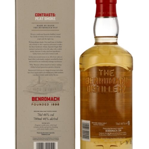 Benromach 9 Jahre - Vintage 2014 - Contrasts: Peat Smoke - Bourbon Cask Matured - Small Batch - Speyside Single Malt Scotch Whisky