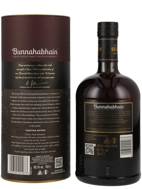 Bunnahabhain 12 Jahre - 2023 Edition - Cask Strength - Small Batch Distilled - Islay Single Malt Scotch Whisky R Bunnahabhain 12 Jahre - 2023 Edition - Cask Strength - Small Batch Distilled - Islay Single Malt Scotch Whisky
