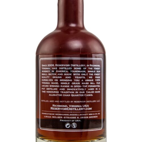 Reservoir - Virginia Rye - 100 Proof - Batch 1 - Rye Whiskey