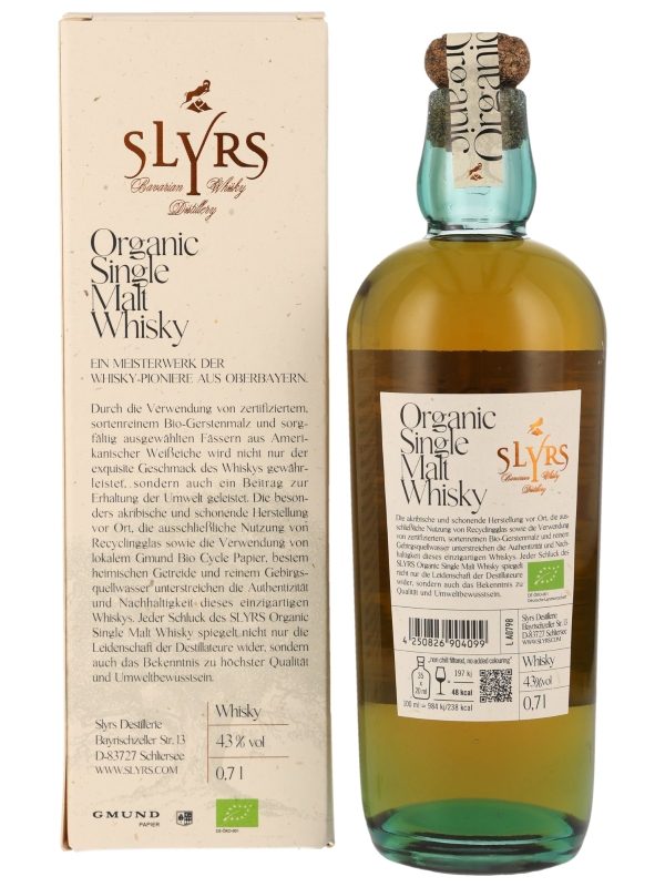 Slyrs - Organic - Bavarian Single Malt Whisky R Slyrs - Organic - Bavarian Single Malt Whisky