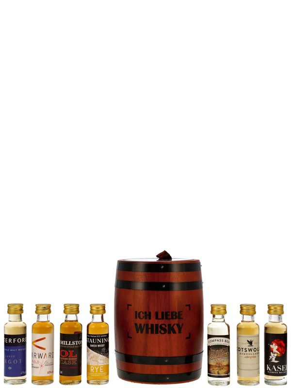 World Whisky Tasting Fass - Ich liebe Whisky - 7 x 20 ml World Whisky Tasting Fass - Ich liebe Whisky - Whisky International 2023 - 7 x 20 ml