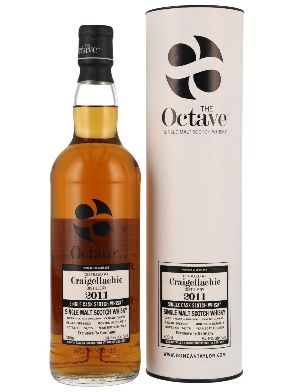 Craigellachie 13 Jahre - Vintage 2011 - Oak Cask No. 7540775 - Exclusive to Germany - Duncan Taylor - The Octave - Speyside Single Malt Scotch Whisky