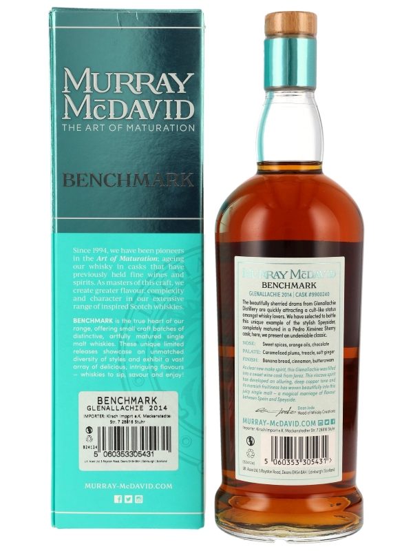 Glenallachie 9 Jahre - Vintage 2014 - Pedro Ximénez Sherry Hogshead - Cask #9900240 - Murray McDavid - Benchmark - Exclusive for Germany - Limited Release - Single Malt Scotch Whisky
