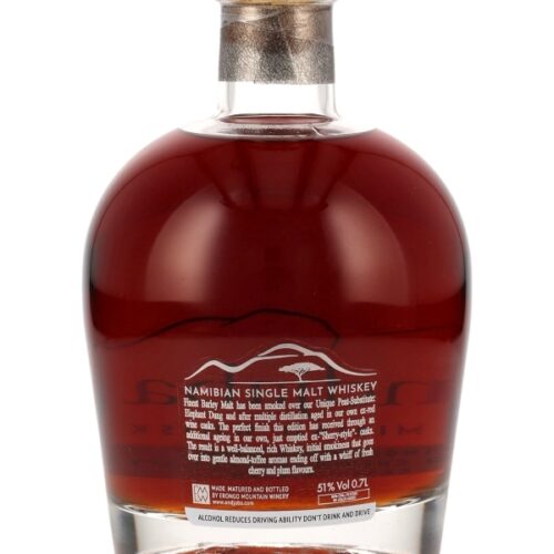 Ondjaba - Fortified Chenin Sherry Style Cask Finish - Namibian Whiskey - Namibian Single Malt Whiskey R Ondjaba - Fortified Chenin Sherry Style Cask Finish - Namibian Whiskey - Namibian Single Malt Whiskey