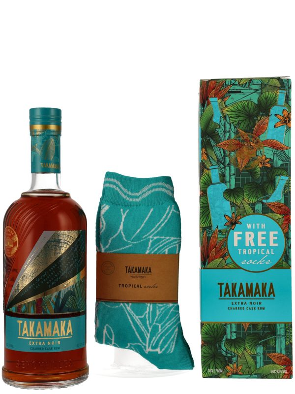 Takamaka - Extra Noir - Charred Cask Rum - incl. 1 Paar Socken - Seychelles Rum Takamaka - Extra Noir - Charred Cask Rum - incl. 1 Paar Socken - Seychelles Rum