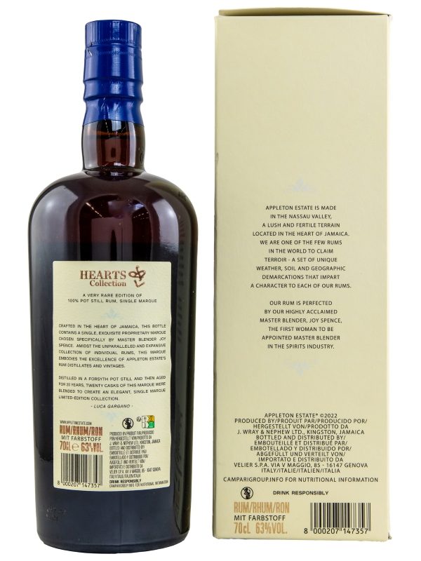 Appleton Estate 20 Jahre - Vintage 2002 - Hearts Collection - Single Estate Jamaica Rum R Appleton Estate 20 Jahre - Vintage 2002 - Hearts Collection - Single Estate Jamaica Rum