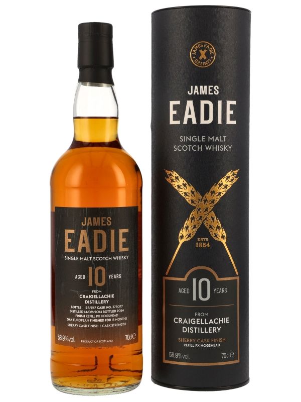 Craigellachie 12 Jahre - Vintage 2014 - Sherry Cask Finish - Cask No. 373077 - Cask Strength - James Eadie - Single Malt Scotch Whisky Craigellachie 12 Jahre - Vintage 2014 - Sherry Cask Finish - Cask No. 373077 - Cask Strength - James Eadie - Single Malt Scotch Whisky