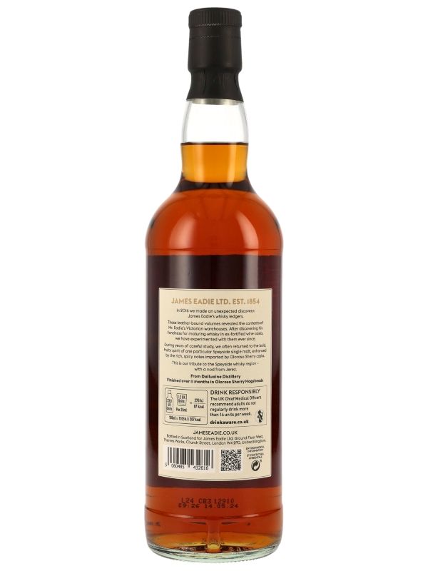 Speyside Single Malt 10 Jahre - Finished in European Oak Oloroso Sherry Hogsheads - James Eadie - Single Malt Scotch Whisky