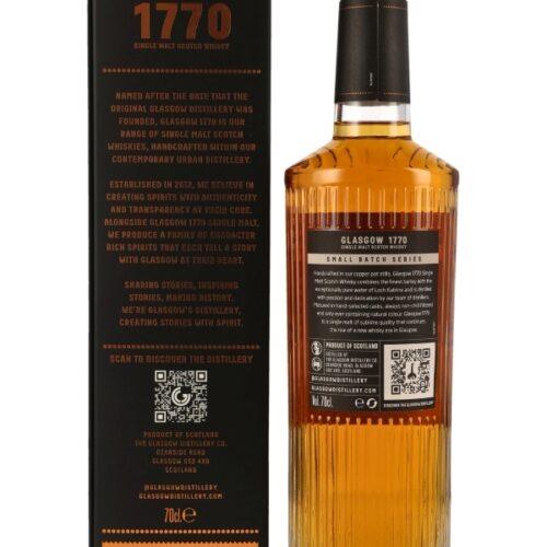 1770 Glasgow Lightly Peated 6 Jahre - Cognac Cask Finish - Batch No. 2 - Small Batch Series - Single Malt Scotch Whisky