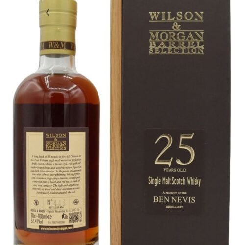 Ben Nevis 25 Jahre - Vintage 1998 - Fully Matured in Sherry Wood - Cask #634 - Wilson & Morgan Barrel Selection - Single Malt Scotch Whisky R Ben Nevis 25 Jahre - Vintage 1998 - Fully Matured in Sherry Wood - Cask #634 - Wilson & Morgan Barrel Selection - Single Malt Scotch Whisky