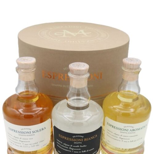 Marzadro - Selezione Espressioni - 3 x 35 cl - Grappa - Geschenk-Set 1 Marzadro - Selezione Espressioni - 3 x 35 cl - Grappa - Geschenk-Set