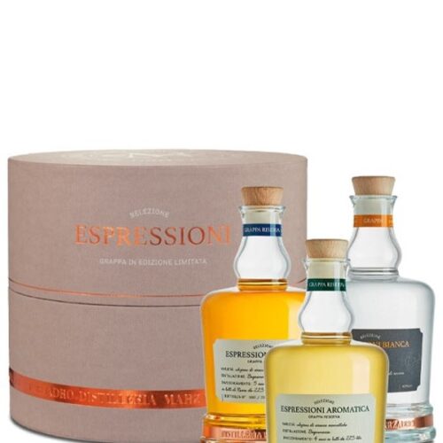 Marzadro - Selezione Espressioni - 3 x 35 cl - Grappa - Geschenk-Set NEU Marzadro - Selezione Espressioni - 3 x 35 cl - Grappa - Geschenk-Set