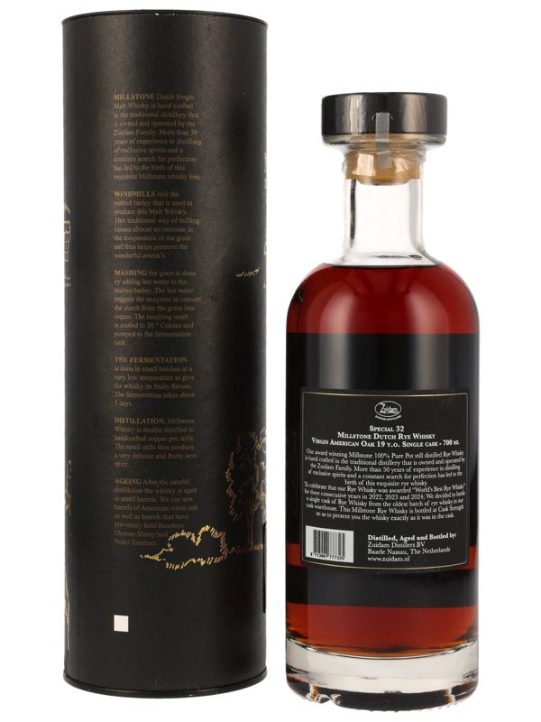 Millstone 19 Jahre - Vintage 2005 - Virgin American Oak - Special #32 - Dutch Single Rye Whisky r Millstone 19 Jahre - Vintage 2005 - Virgin American Oak - Special #32 - Dutch Single Rye Whisky