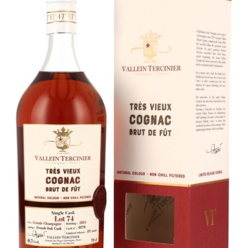 Vallein Tercinier - Trés Vieux Cognac Brut de Fût - Lot 74 - French Oak Cask - Cask No. 0278 - Limited Release Cognac - Single Cask - Single Cru