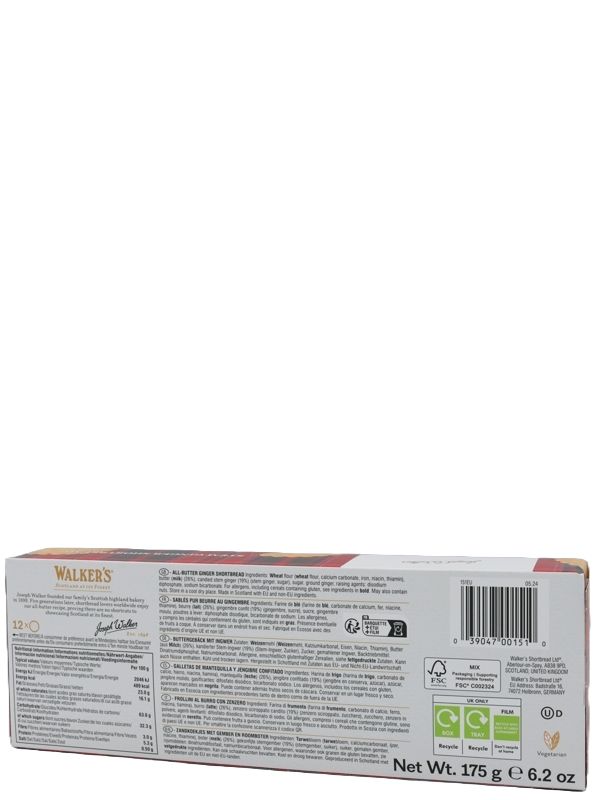 100907R Walkers - Stem Ginger Shortbread - 175g