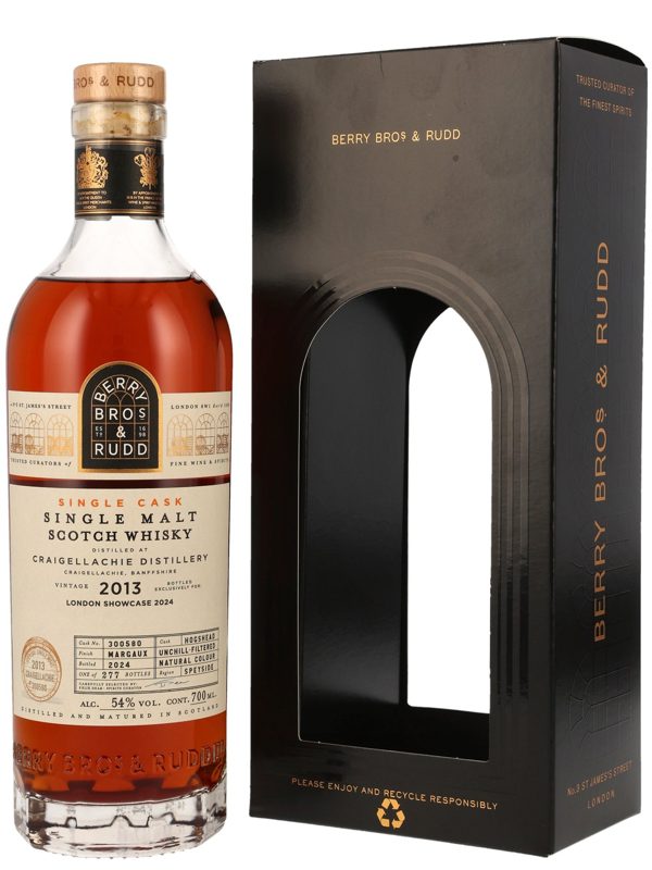 Craigellachie - Vintage 2013 - Margaux Hogshead - Cask No. 300580 - Berry Bros. & Rudd - London Showcase 2024 - Speyside Single Malt Scotch Whisky Craigellachie - Vintage 2013 - Margaux Hogshead - Cask No. 300580 - Berry Bros. & Rudd - London Showcase 2024 - Speyside Single Malt Scotch Whisky