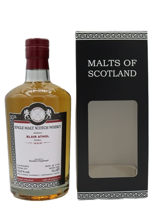 Blair Athol - Vintage 2011 - Matured in a Bourbon Hogshead - MoS24035 - Malts of Scotland - Single Malt Scotch Whisky