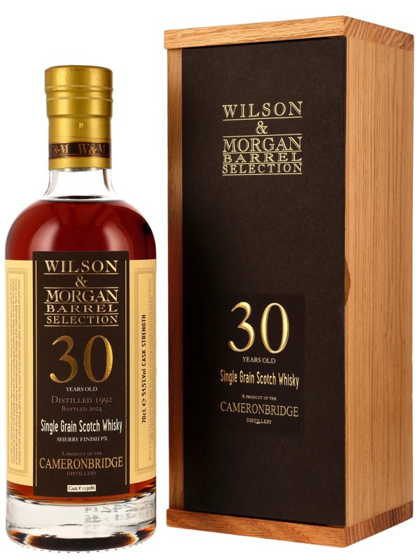 Cameronbridge 30 Jahre - Vintage 1992 - Sherry Finish PX - Cask #115086 - Wilson & Morgan - Barrel Selection - Single Grain Scotch Whisky