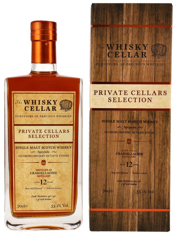 Craigellachie 12 Jahre - Oloroso Sherry Octave Finish - Cask No. 40/41 - The Whisky Cellar - Private Cellars Selection - Speyside Single Malt Scotch Whisky