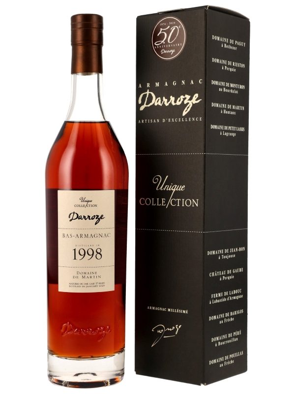 Darroze 27 Jahre - Vintage 19982025 - Appellation Bas-Armagnac Contrôlee - Domaine de Martin - Unique Collection Darroze 27 Jahre - Vintage 1998/2025 - Appellation Bas-Armagnac Contrôlee - Domaine de Martin - Unique Collection