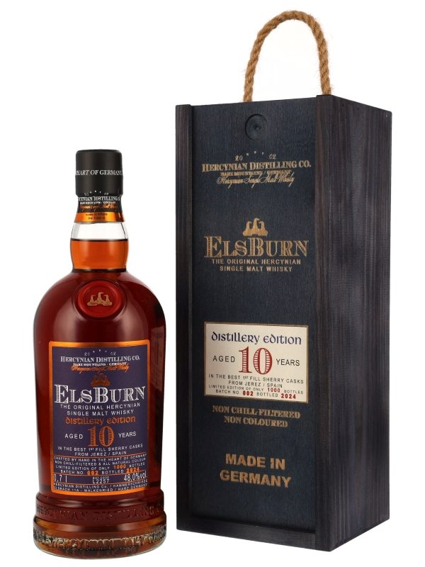 ElsBurn 10 Jahre - The Distillery Edition - 1st Fill Sherry Casks from JerezSpain - Batch No. 002 - Limited Edition - Single Malt Whisky ElsBurn 10 Jahre - The Distillery Edition - 1st Fill Sherry Casks from Jerez/Spain - Batch No. 002 - Limited Edition - Single Malt Whisky