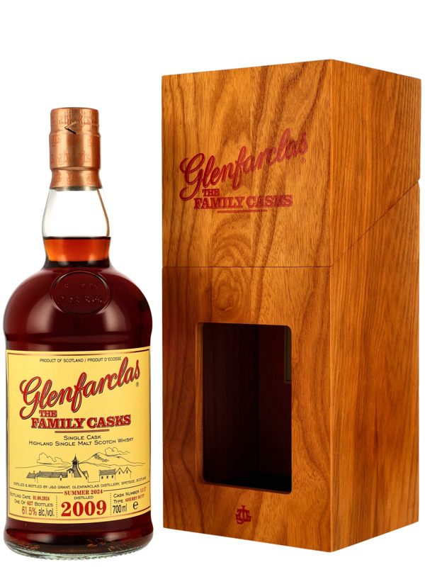 Glenfarclas The Family Casks Vintage 2009 - Summer 2024 - Sherry Butt - Cask No. 1117 - Highland Single Malt Scotch Whisky Glenfarclas The Family Casks Vintage 2009 - Summer 2024 - Sherry Butt - Cask No. 1117 - Highland Single Malt Scotch Whisky