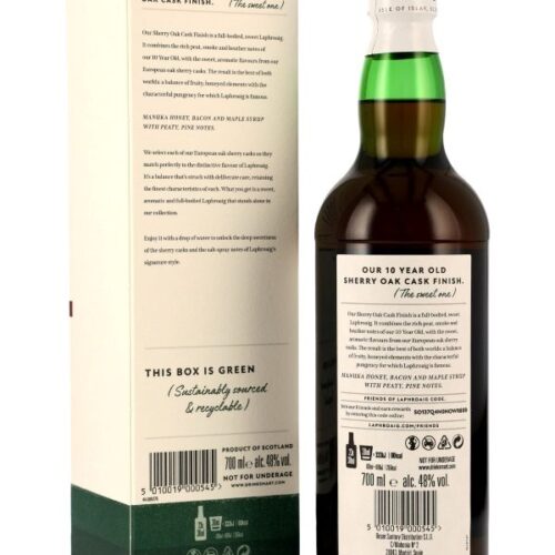 Laphroaig 10 Jahre - Sherry Oak Finish - Islay Single Malt Scotch Whisky - neue Ausstattung